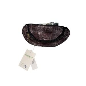 Caleesa Rhinestone Fanny Pack Purple Belt Bag Sparkly Festival Bum Bag